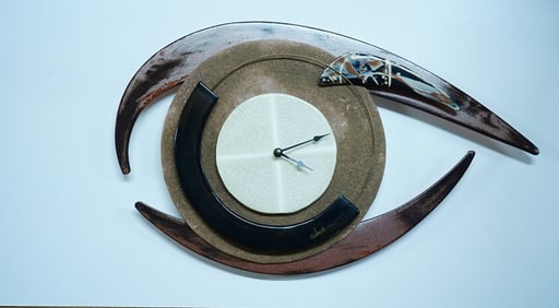 Mcm Style Gibson Ceramic Electric Wall Clock(Working)