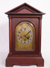 Antique Junghans German Wood Case Mantel Clock