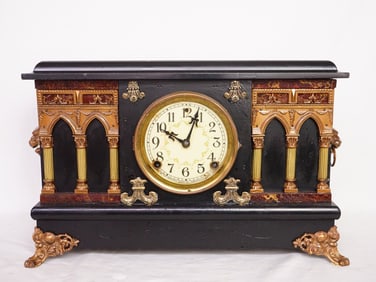 Antique Session Clock Company Mantel Clock