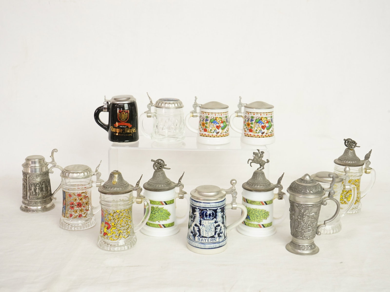 Group of 13 Vintage German Mini Beer Stein Mugs (1 of 6)