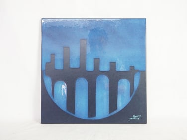 1975 Quarfani Florence Signed Ceramic Art Tile,Ccc Mark,Made In Italy