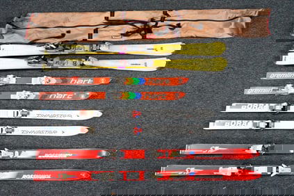 Lot of  Vintage Snow Skis