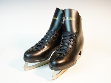 Ll Bean Black Leather Figure Ice Skates