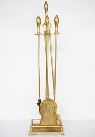 Set of Vintage Metal Fireplace Tools