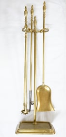 Set of Vintage Metal Fireplace Tool Set