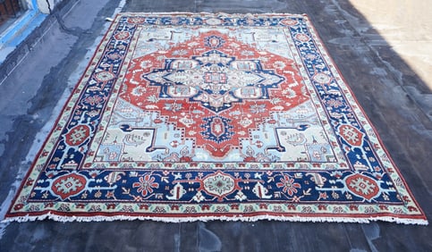 Vintage Indo Serapi Genuine Hand Woven Oriental Rug
