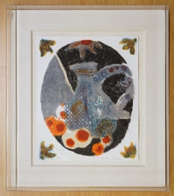 Theo Tobiasse(French,1927-2012)Limited Ed Aquatint 16/75,Le Pichet,With Acrylic Frame