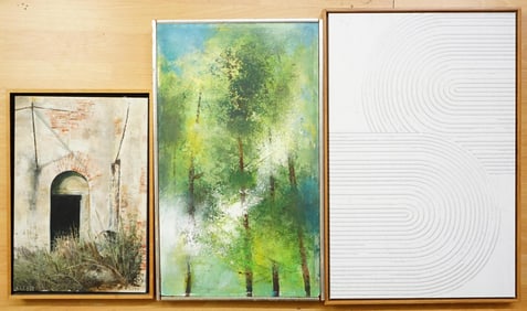 Lot of 3 Vintage Framed Wall Decor Artworks