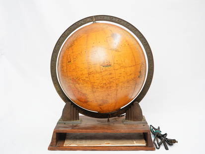 Rand McNally & Co 12 inch Art Globe: Approximate Size:16x14x12 in Shipping: We offer in-house shipping services for most small items. This means that we will take care of packing and shipping the items directly to you. For larger or spec