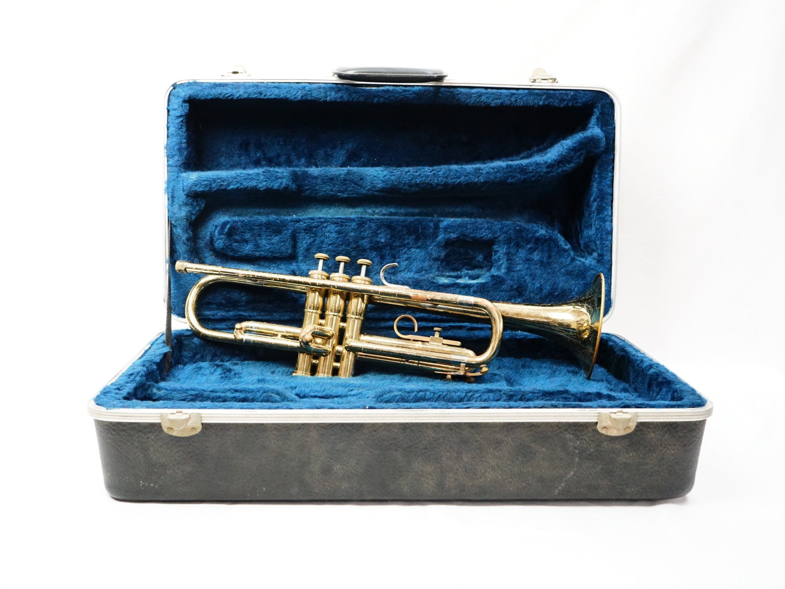 Vintage Trumpet with Original Case : Approximate Size:19x21.25x11 in Shipping: We offer in-house shipping services for most small items. This means that we will take care of packing and shipping the items directly to you. For larger or s