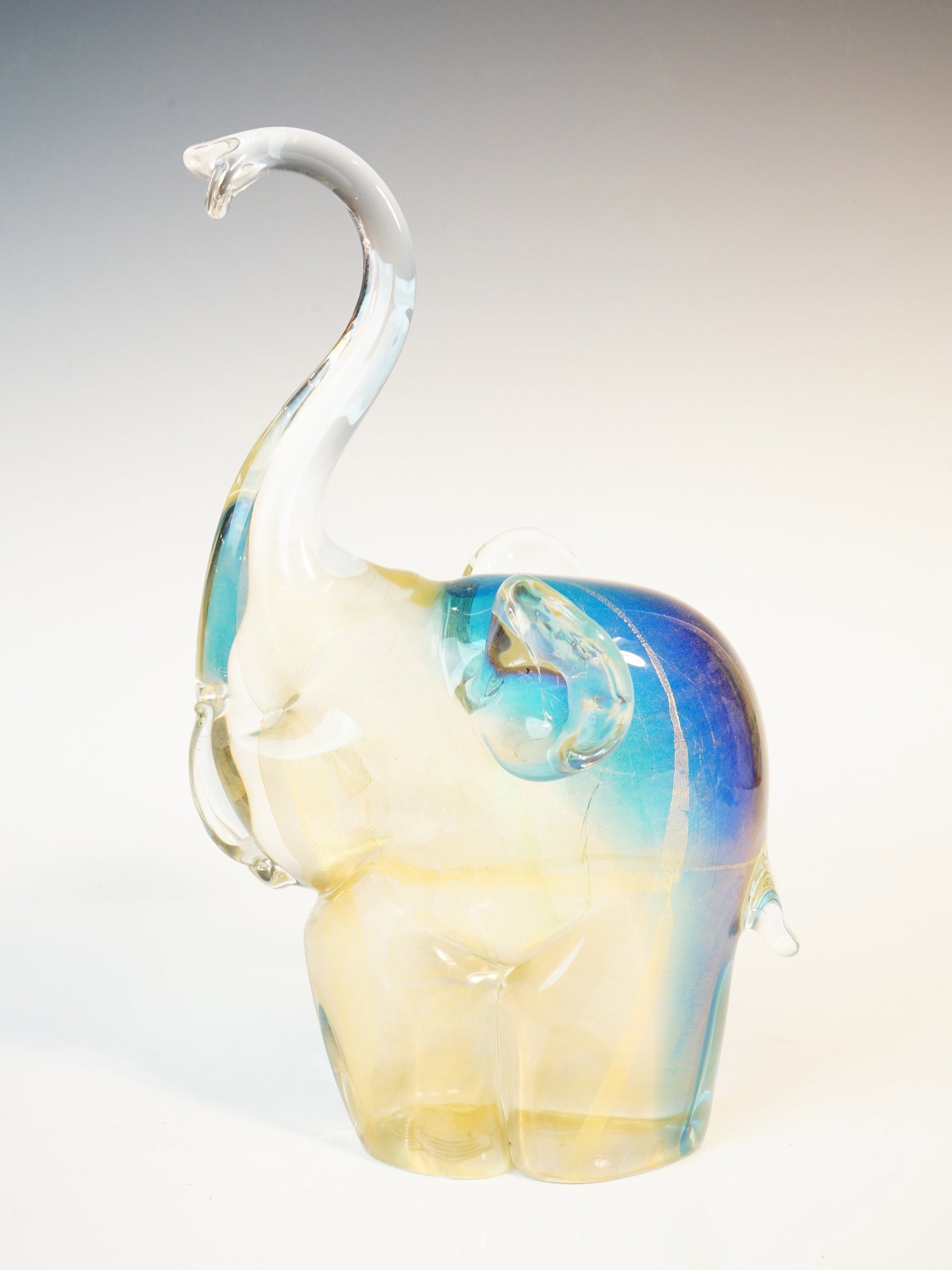 Vintage Murano Style Art Glass Elephant: Approximate size： Height 11.25 in Shipping: We offer in-house shipping services for most small items. This means that we will take care of packing and shipping the items directly to you. For la