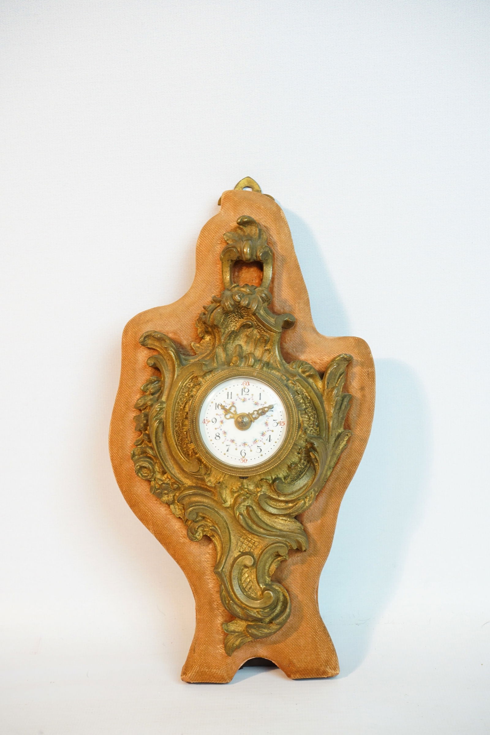 Vintage Small Cartel Gilt Wall Clock (1 of 7)