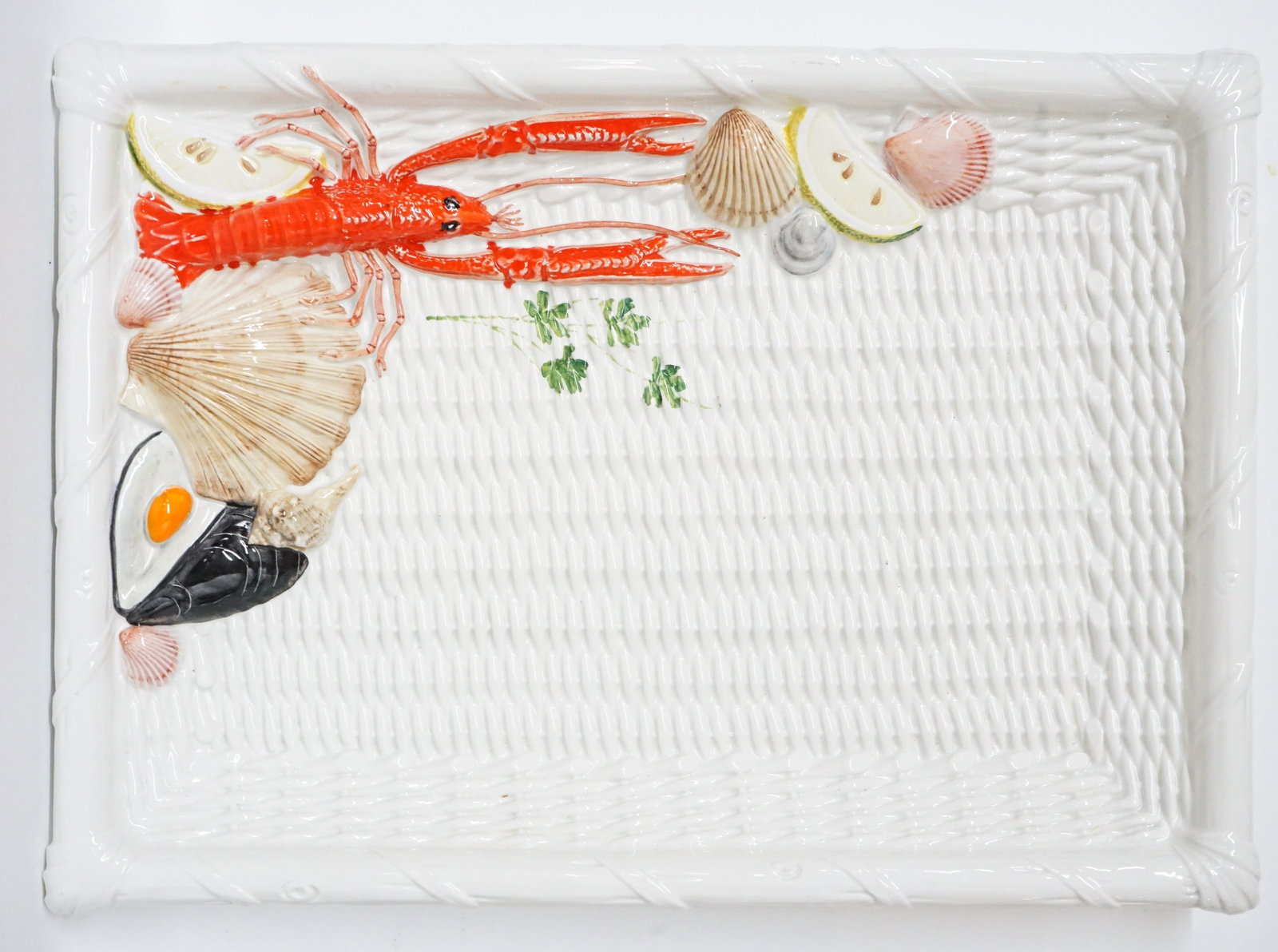 Italian Shafford Pottery Hand Painted Seafood Serving Dish (1 of 5)