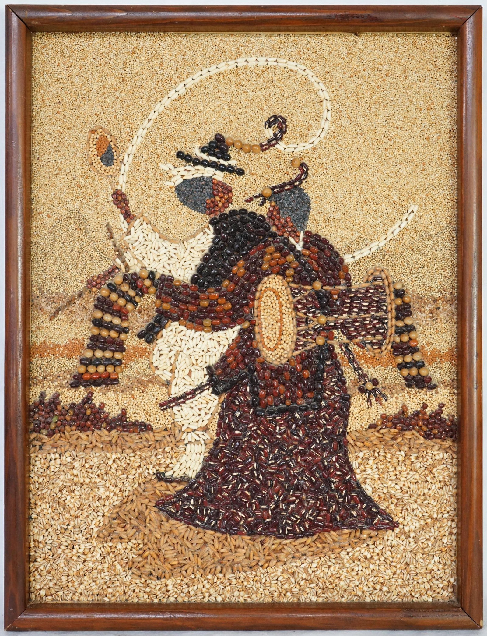 Vintage Korean Seed Art: Approximate size: 12.5x16 in Shipping: We offer in-house shipping services for most small items. This means that we will take care of packing and shipping the items directly to you. For larger or spec