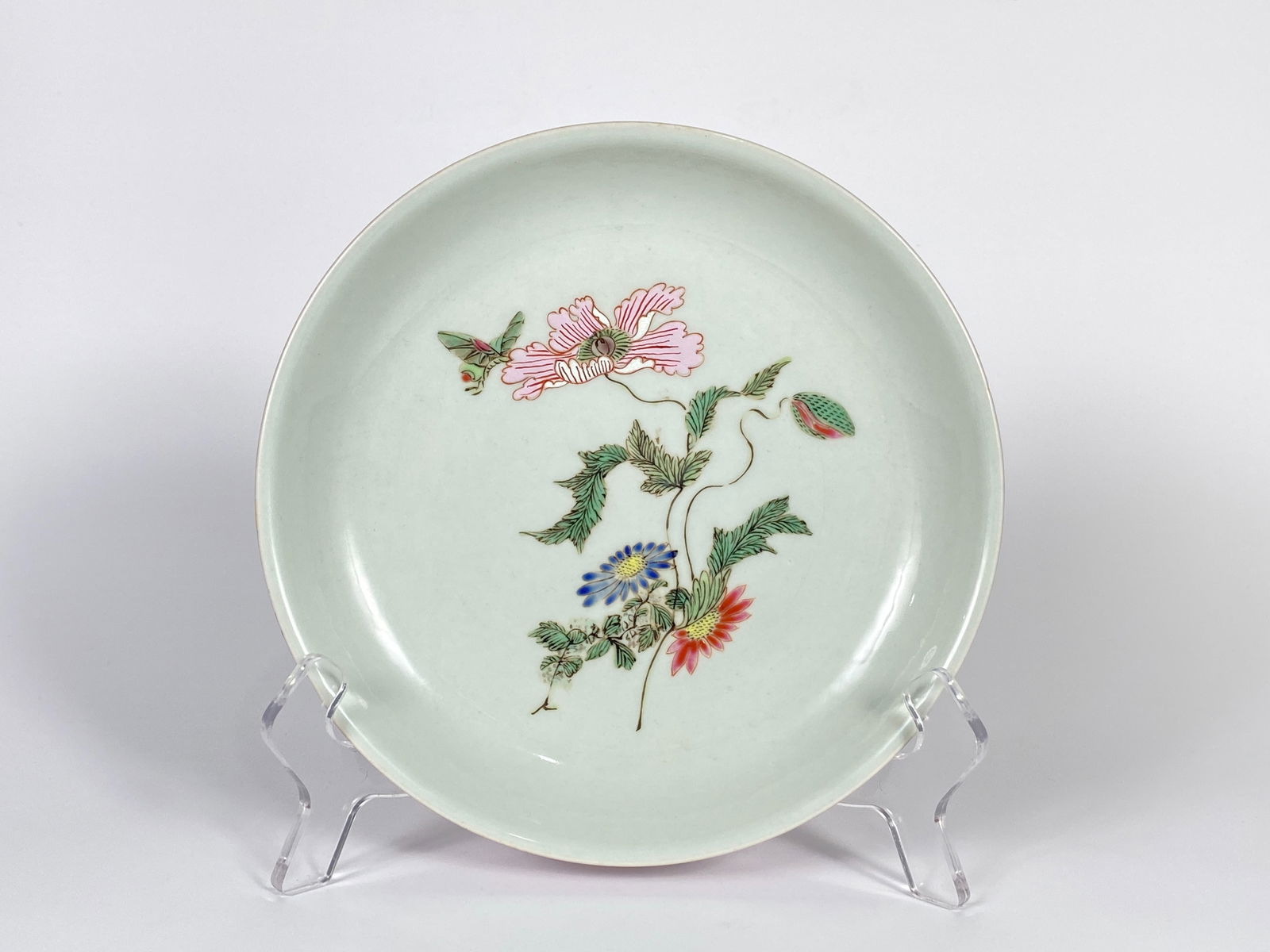 Chinese Ruby-Back Famille-Rose 'Floral' Dish (1 of 5)