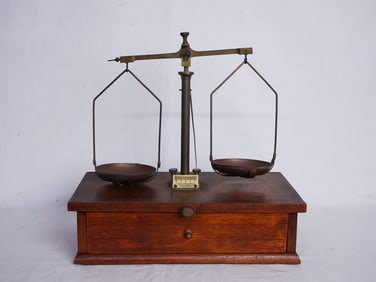 William Dixon Jeweler's Scale and Weights,19th Century-Early 20th Century