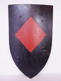 Vintage Handmade Wooden Shield