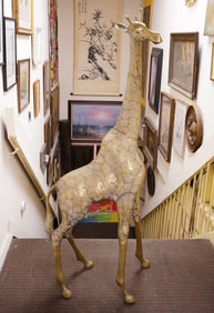 Vintage Brass Giraffe