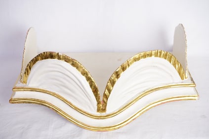 Vintage Wood and Paint Book Stand