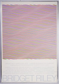 Vintage Bridget Riley Art Work Exhibition Poster