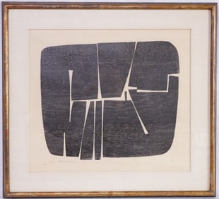 1960S Gerard Bruning(Dutch,1930-1987) Woodcut Print Number1/15