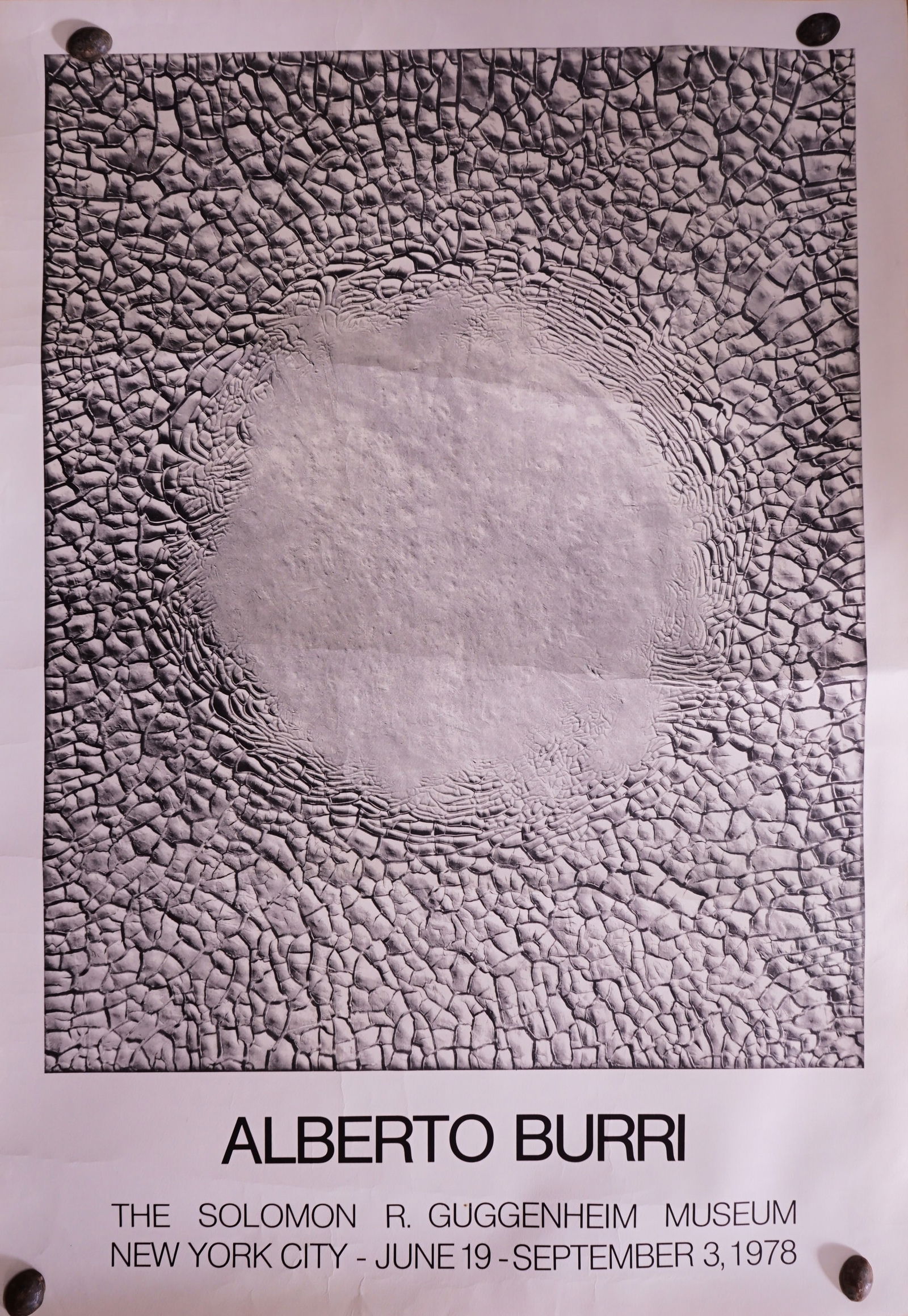 Alberto Burri (Italian,1915-1995) The Solomon R. Guggenheim Museum Art Works Exhibition Poster,1978: Approximate size: 39x27.5 in Shipping: We offer in-house shipping services for most small items. This means that we will take care of packing and shipping the items directly to you. For larger or spec