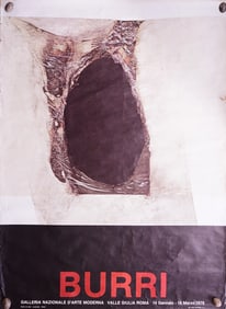 National Gallery of Alberto Burri Art Works Exhibition Poster ,1976