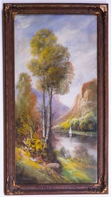 19th Century Artist Signed Watercolor,Landscape