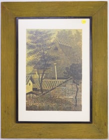 Yukio Katsuda(Japanese,B.1941) Serigraph,Village Roofs with Trees