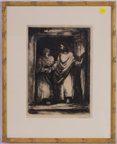 Eugene Higgins(American,1874-1958) Etching,Joseph and Mary