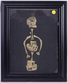 Mario Prassinos(French,1916-1985) Blockprint,L'Instant Fatal