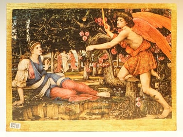 Love and The Maiden  Print on Wood Board