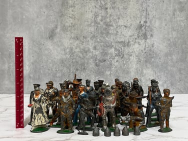 Group of Vintage Elastolin and Other Painted Composition Figures