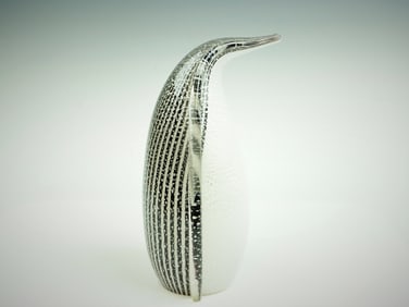 Vintage Italian Murano Style Glass Penguin Statue