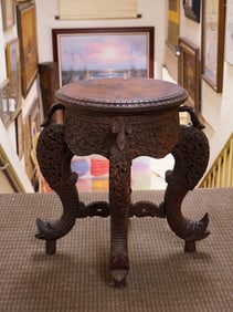 Anglo Indian Carved Wood Stand