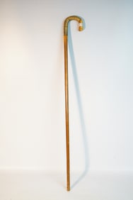 Walking Stick  Bison Horn Handle.19th C
