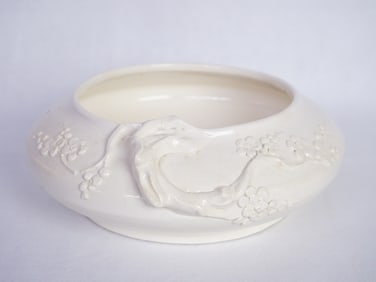 Chinese Blanc De Chine Porcelain 'Prunus' Brush Washer