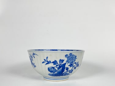 Chinese Blue and White 'Four Seasons Flowers' Porcelain Bowl