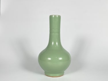 18th Century Celadon Porcelain Bottle Vase