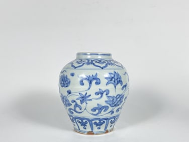 A Blue and White Porcelain Jar, Ming Dynasty