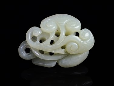 A White Jade Carving of RUYI