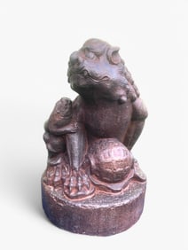 Rare Large Chinese Limestone Mythical Beast,10th Century,Liao Dynasty