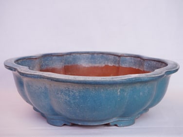 Huge Chinese Yixing Lobbed Planter