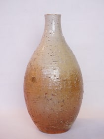 Japanese Studio Pottery Vase with Gold Lacquer Repair