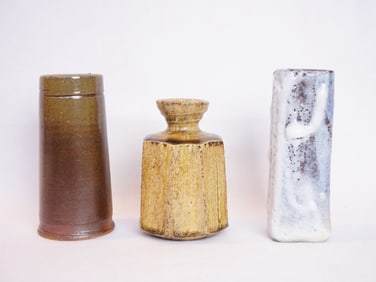 Group of Three Japanese Studio Pottery Vases