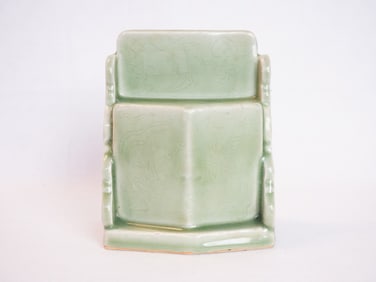 Chinese Celadon Glazed Porcelain Ink Screen, 18th Century