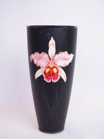 Japanese Cloisonne Vase with Silver Mounted By ando,Showa Period