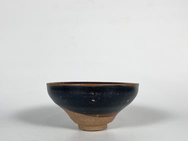 Chinese Cizhou Russet Brown and Black Tea Bowl