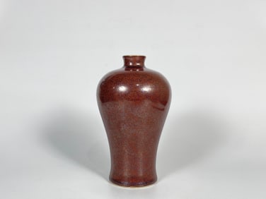 A Chinese Iron Rust Glazed Porcelain Vase, Qing Dynasty