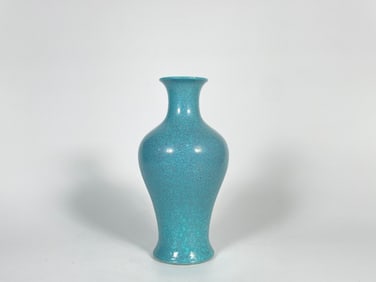 Fine and Rare Large Robin's-Egg-Glazed Vase